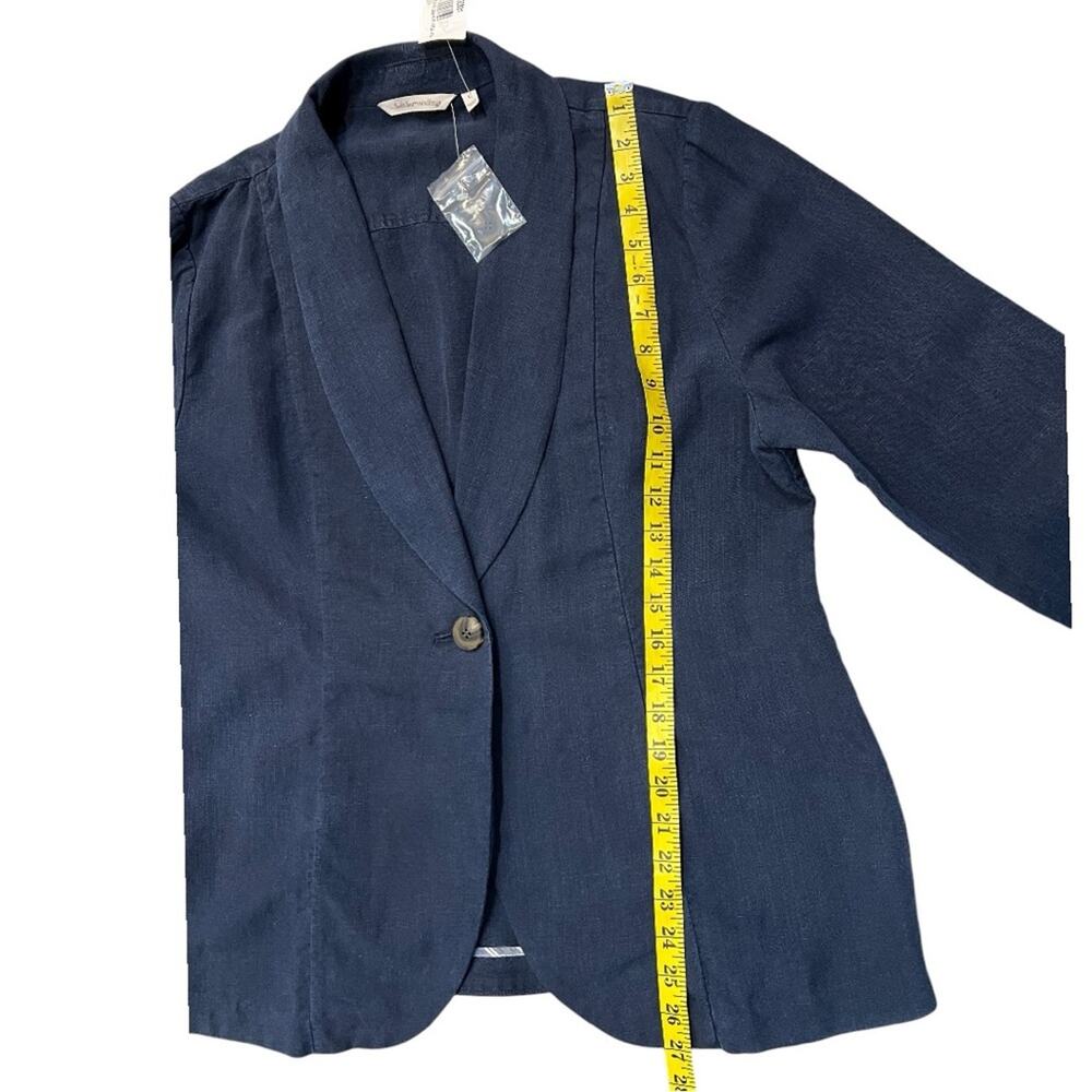 Soft Surroundings Tencel Linen Blend Navy Blue Blazer Jacket Size Large NWT - Picture 14 of 16